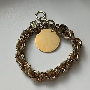Steeltime chunky gold chain bracelet
